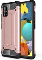 Voor Galaxy A51 5G Magic Armor TPU + pc combinatiebehuizing (roségoud)