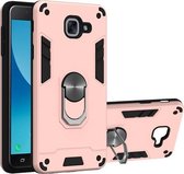 Voor Samsung Galaxy J7 Max 2 in 1 Armor Series PC + TPU beschermhoes met ringhouder (roségoud)