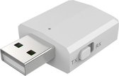 JEDX-169P USB draadloze audio 3-in-1 Bluetooth 5.0-ontvanger Zender TV Computeraudio Gratis kabel (wit)