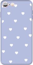 Voor iPhone 6s / 6 Meerdere Love-Hearts Patroon Kleurrijke Frosted TPU Telefoon Beschermhoes (Lichtpaars)