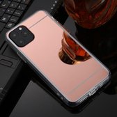 Voor iPhone 11 Pro TPU + acryl luxe plating spiegel telefoonhoesje (roségoud)