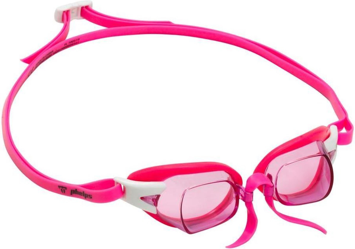 Phelps Chronos - Zwembril - Volwassenen - Pink Lens - Roze/Wit