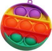 Fidget - Pop it - mini - Sleutelhanger - Rond - Regenboog - Bekend van Tiktok