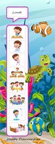 Franstalig! Pakket dagplanbord Sealife meisjesvariant - weekplanner Kind - Planbord Kinderen - Planbord Kind - magneetbord voor kinderen - planbord - weekplanner - autisme - planner