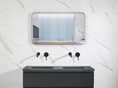 Miroir Mawialux avec bord noir | 100x60cm | Rectangle | Chauffage | MR210060