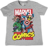 MARVEL COMICS - T-Shirt KIDS Comics Heroes - Grey (10 Years)