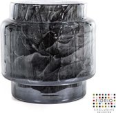 Design vaas Puccini - Fidrio NERO - glas, mondgeblazen bloemenvaas - diameter 11,5 cm hoogte 15 cm