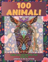 Libri da colorare per adulti - Animale realistico - 100 Animali