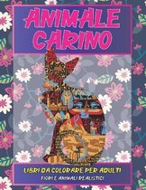 Libri da colorare per adulti - Fiori e animali realistici - Animale carino