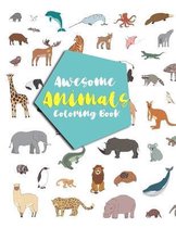 Awesome Animals Coloring Book