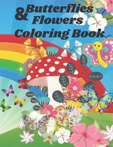 butterflies & flowers coloring book