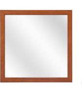 Spiegel met Vlakke Houten Lijst - Kersen - 30 x 30 cm