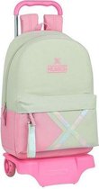 Schoolrugzak met Wielen 905 Munich Rainbow Beige Roze