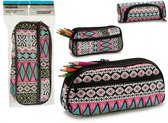 School Pencil Bag Pink 4.5 X 11 X 22 Cm