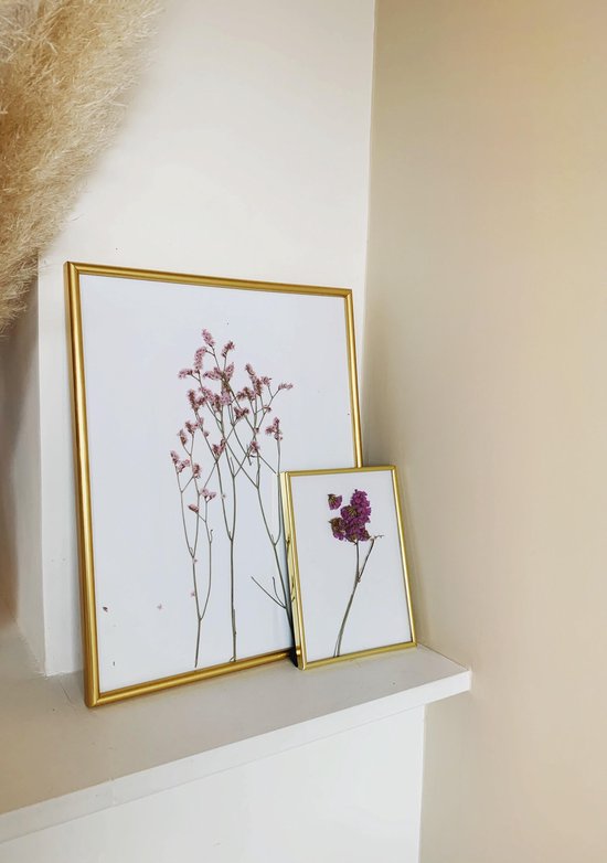 Deknudt Frames Cornice Portafoto S011A4 In Resina Oro | Dimensioni 28x35 Cm | Design Classico