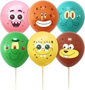 Ballonnen - bekende kinderfilm - kinderfeestje - partijtje - feest - versiering - groen - geel - bruin - blauw - oranje - roze -Set van 6