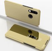 Galvaniseren spiegel horizontale flip lederen tas voor Geschikt voor Xiaomi Redmi 7, met houder (goud)