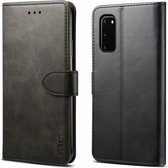 Voor Galaxy A51 GUSSIM zakelijke stijl horizontale flip lederen tas met houder & kaartsleuven & portemonnee (zwart)