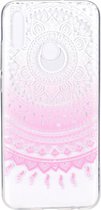 Stijlvol en mooi patroon TPU Drop Protection Case voor Huawei Y7 2019 (roze patroon)