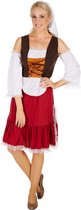 dressforfun - Vrouwenkostuum middeleeuwen meid M - verkleedkleding kostuum halloween verkleden feestkleding carnavalskleding carnaval feestkledij partykleding - 301191