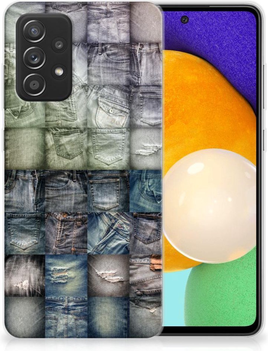 Silicone Back Cover Samsung Galaxy A52 (5G/4G) Spijkerbroeken