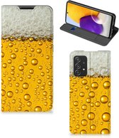 Flip Cover Valentijn Cadeautje hem Geschikt voor Samsung Galaxy A72 (5G/4G) Telefoonhoesje Bier