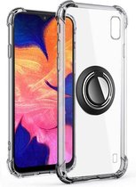 Samsung A10 Hoesje - Samsung Galaxy A10 hoesje Kickstand Ring shock proof case transparant magneet