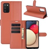 Book Case - Samsung Galaxy A02s Hoesje - Bruin