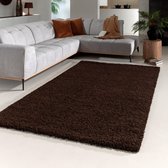 Flycarpets Candy Shaggy Vloerkleed - 240x340cm - Bruin- Hoogpolig