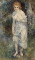 Kunst: De bron van Pierre-Auguste Renoir. Schilderij op aluminium, formaat is 75x100 CM
