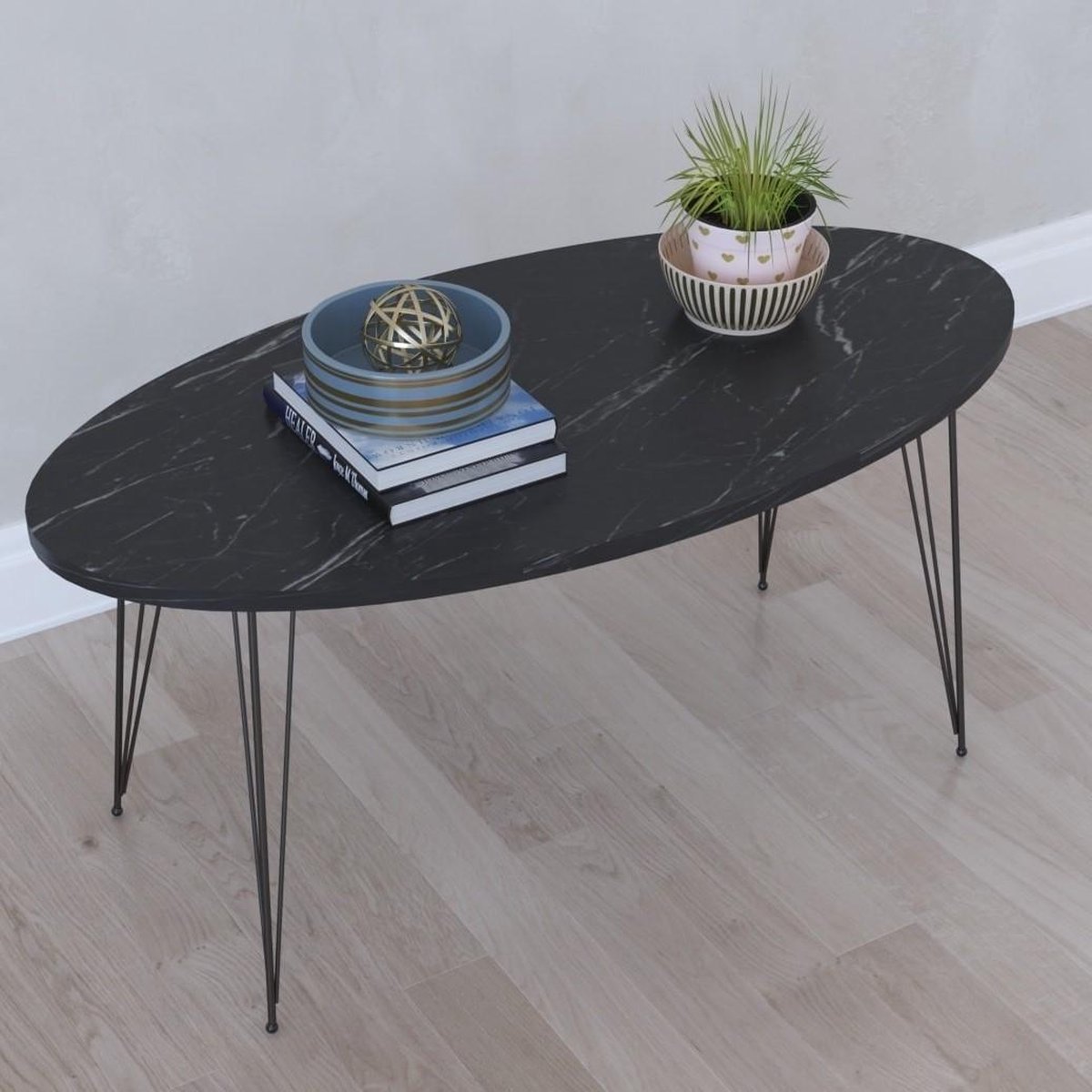 Derin's Salontafel Marmer look Zwart Luxe design Marmeren