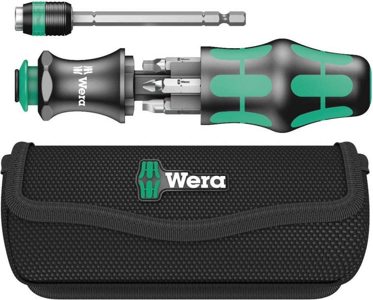 Wera 5051025001 8-delige Kraftform Kompakt Handbithouder met bits en etui