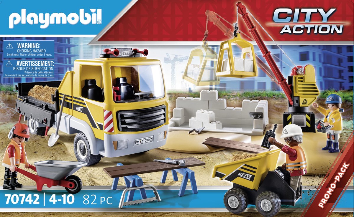 PLAYMOBIL City Action Bouwplaats met kiepwagen - 70742 — afbeelding 7
