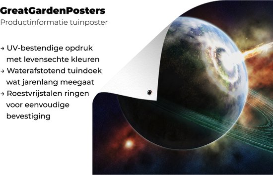 Affiche de jardin Meteorite Crashes Toile en vrac 90x60 cm - Toile de jardin / Toile d'extérieur / Peintures pour l'extérieur (décoration de jardin)