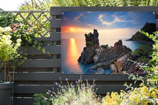 Affiche de jardin Le Cape Chai Chet lors d'un coucher de soleil à Ko Chang 120x80 cm - Toile de jardin / Toile d'extérieur / Peintures d'extérieur (décoration de jardin)