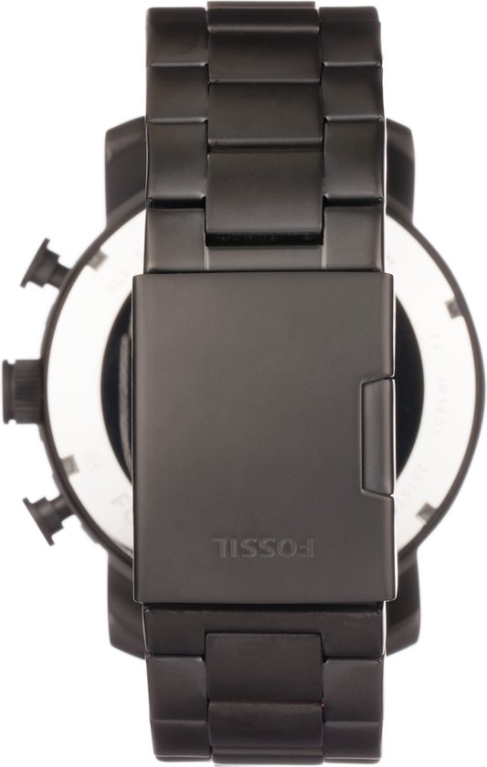 Fossil Nate JR1401 Herenhorloge 50 mm - Zwart