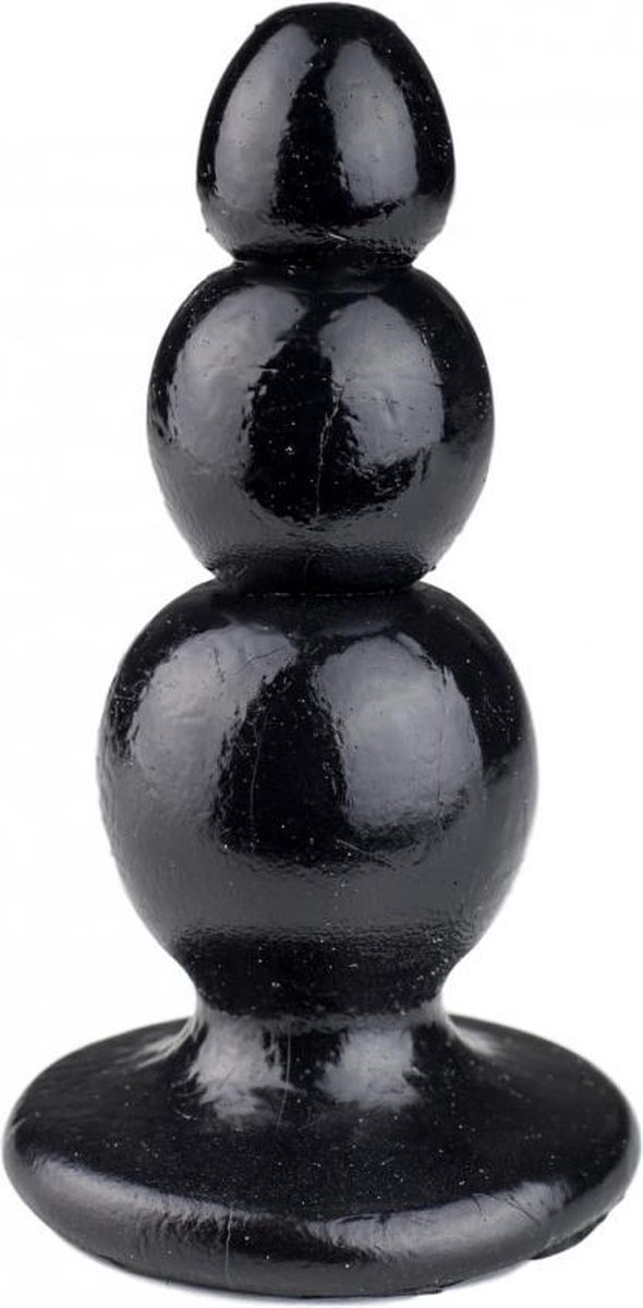 Goedkoopste XXLTOYS - Aqua - Plug - Inbrenglengt 12 X 4.5 cm - Black - Uniek design Buttplug - Stevige Anaal plug - Made in Europe