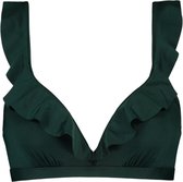 Beachlife Rich Green Ruffle bikinitop voorgevormd met beugel Dames - Maat 36C