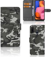 Geschikt voor Samsung Galaxy A20s Telefoon Hoesje Cadeau voor hem Army Light