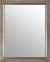 Spiegel Zilver Bruin 46x66 cm – Karen – Unieke spiegel met zilveren lijst – wand spiegels – Muur Spiegel – Perfecthomeshop