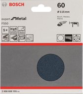 Bosch 2608608Y05 Disque de ponçage F550 - K60 - 115mm (5pcs)