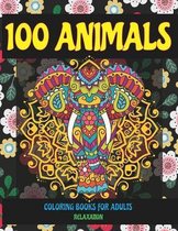 Coloring Books for Adults Relaxation - 100 Animals