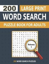 200 Large Print Word Search Puzzle Book For Adults