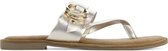 Lina Locchi Vrouwen Leren    Slippers /  Teenslipper - L1052 - Goud - Maat 38