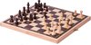 Afbeelding van het spelletje Schaakspel hout - Inklapbaar schaakspel - 32 x 32cm - Reis schaakbord met schaakstukken - Nette afwerking