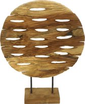 Natural Collections - Ornement sculpté sur pied - bois de teak - hauteur 50 cm
