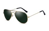 Aviator - Piloten Zonnebril Gold Green | Goud / Groen | Unisex | Fashion Favorite