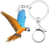 Sleutelhanger papegaai acryl
