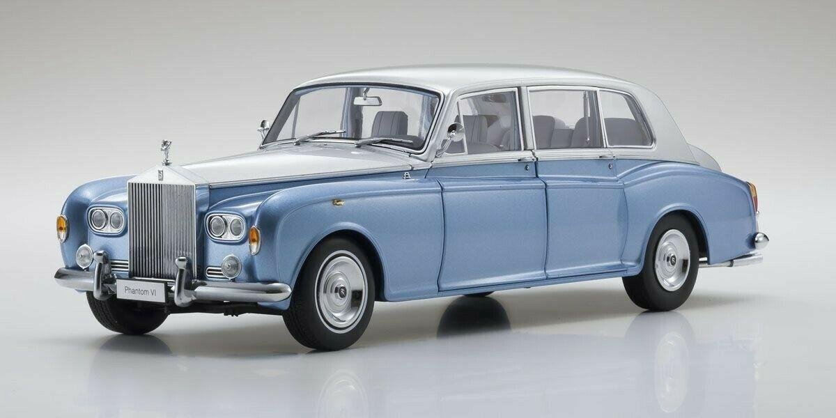 Rolls Royce Phantom VI 1968 (Lichtblauw/Zilver) (41 cm) 1/18 Kyosho -  Schaalmodel -... | bol