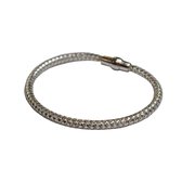 Silventi 910470541 Zilveren Armband - Gevlochten- Magneetsluiting - 19cm - Zilverkleurig